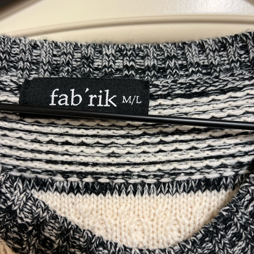 Cute black and white sweater